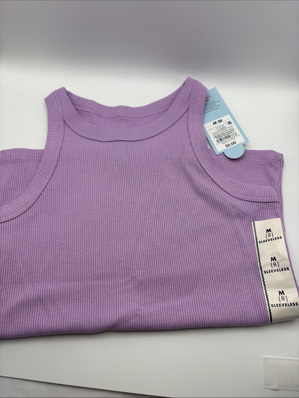 Cat & Jack Lavender Ribbed Tank Top